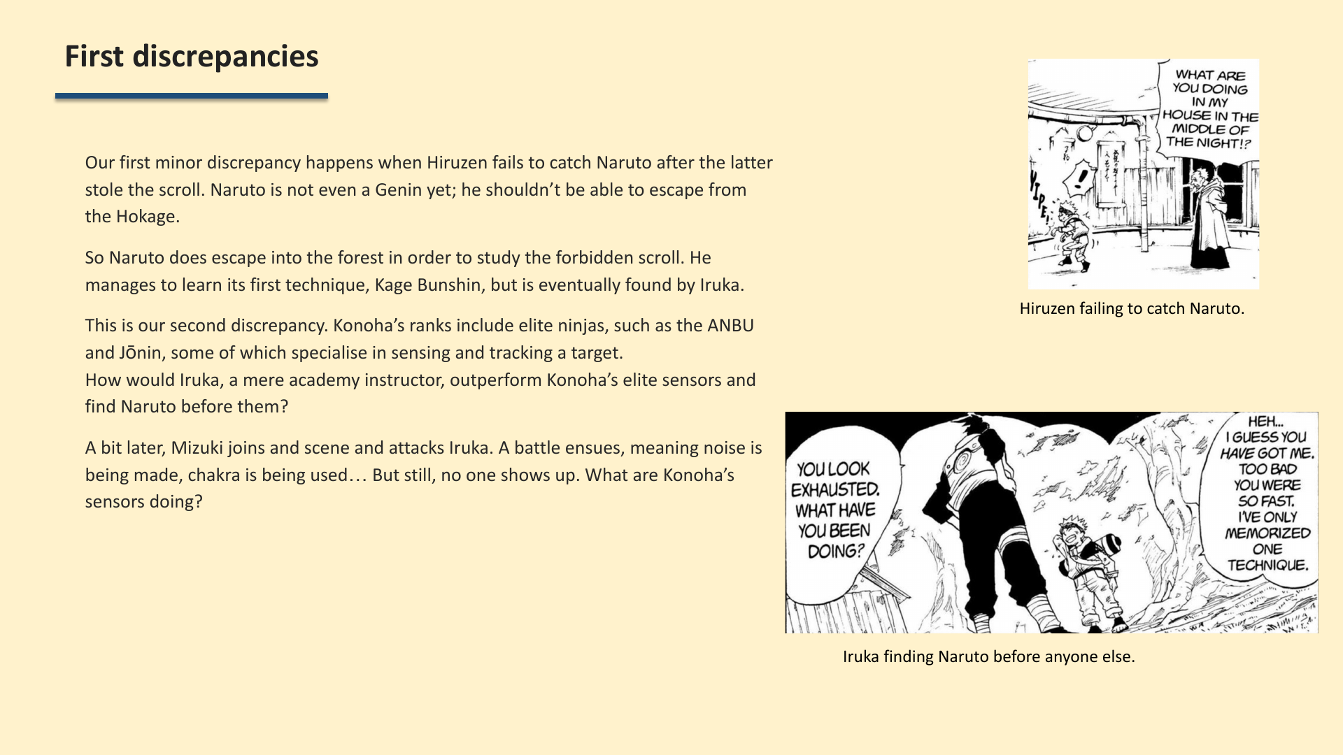 Slide 2: First discrepancies