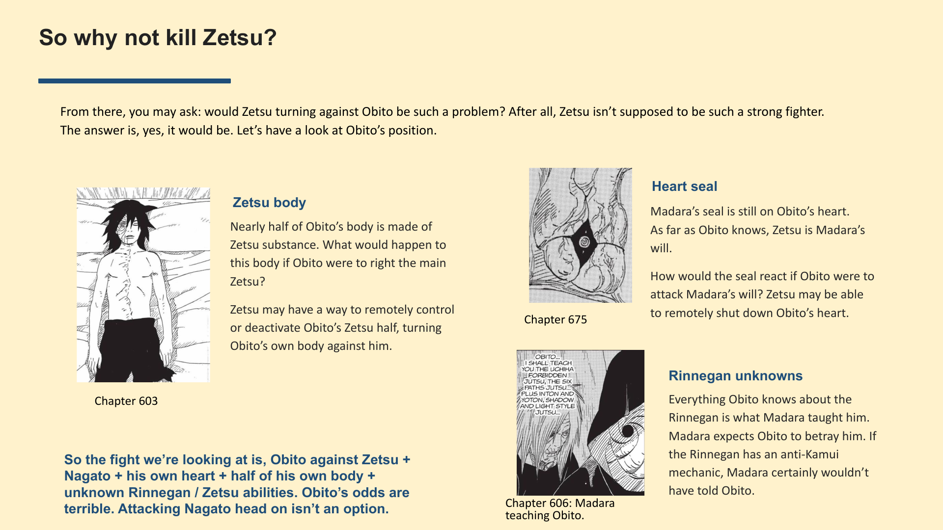 Slide 6: So why not kill Zetsu?