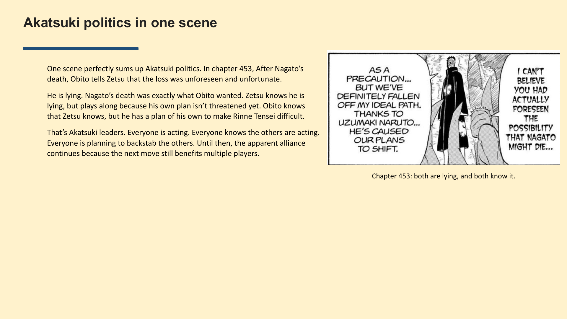 Slide 10: Akatsuki politics in one scene