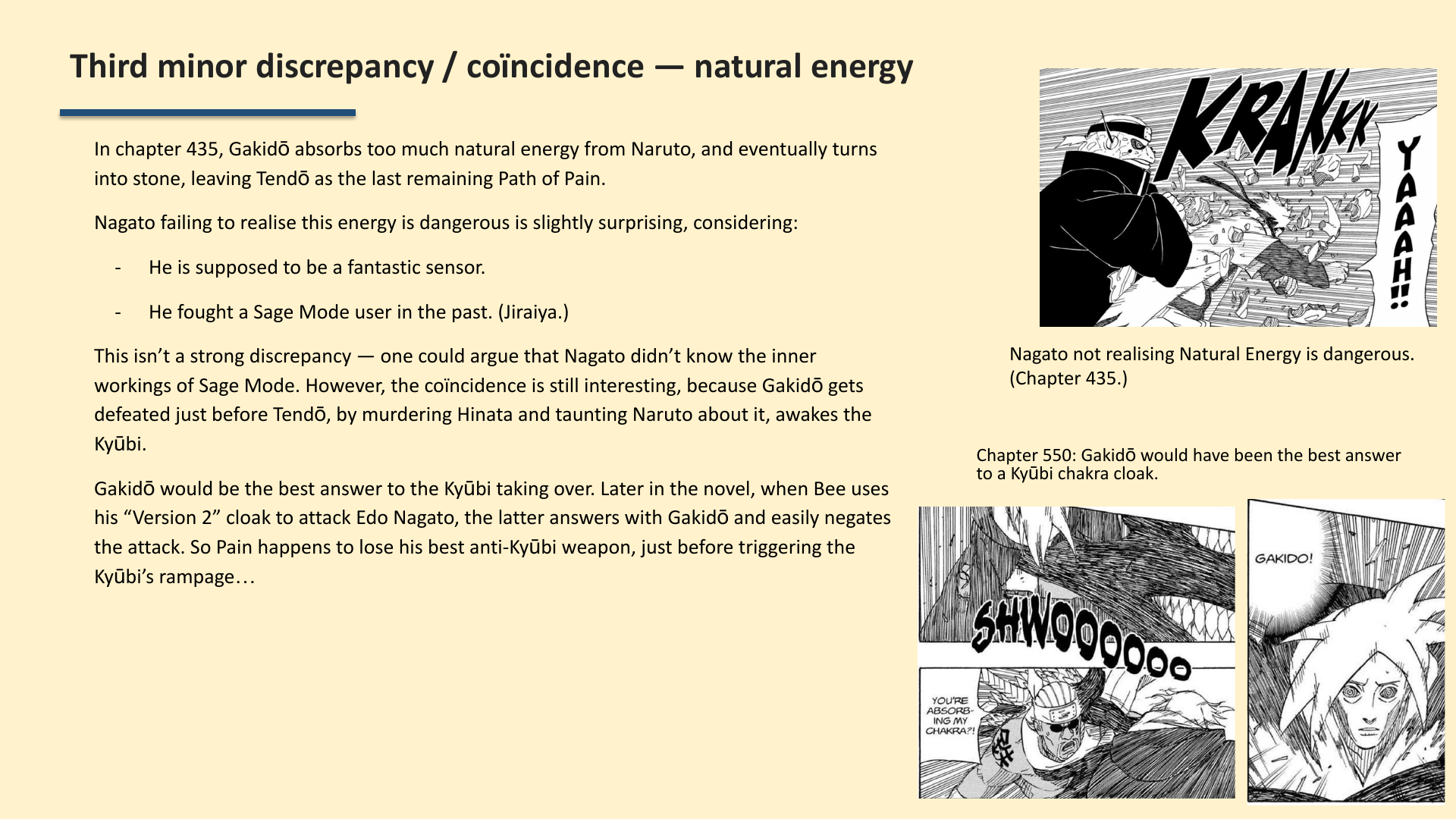 Slide 10: Third minor discrepancy / coïncidence — natural energy