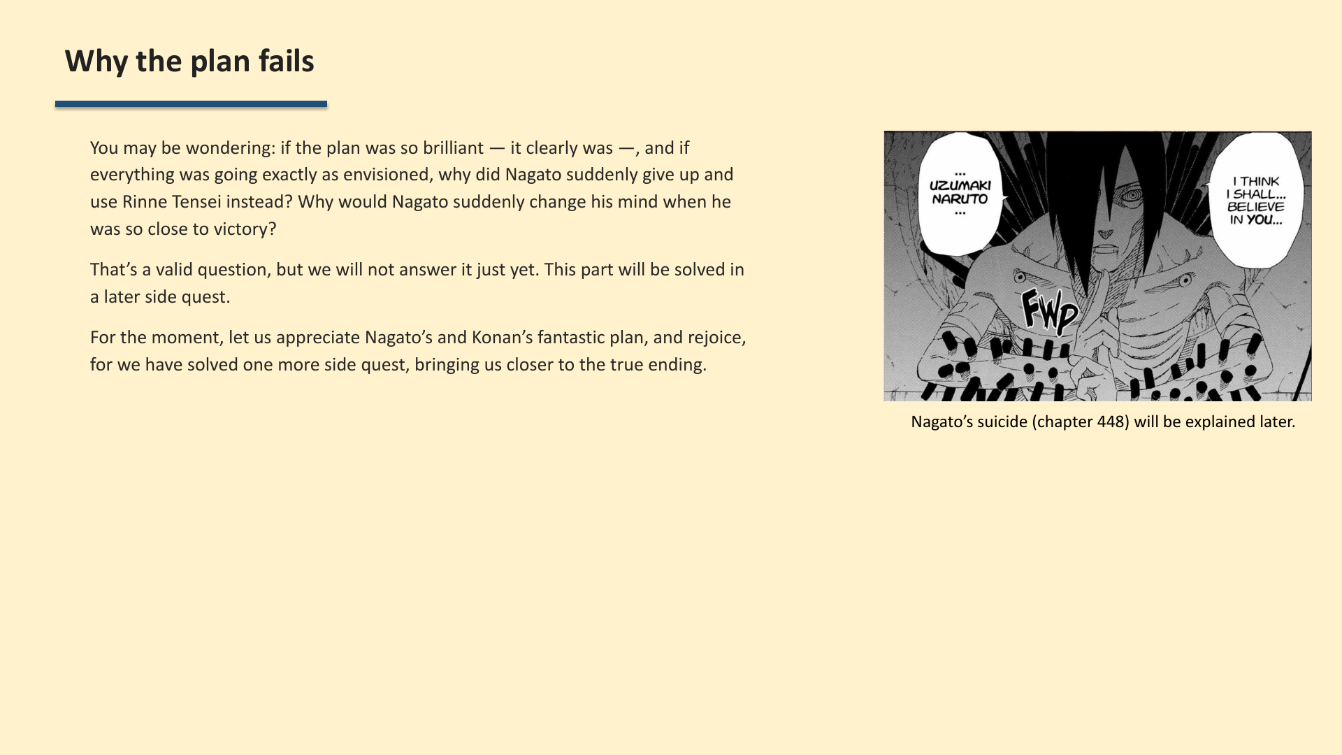 Slide 13: Why the plan fails