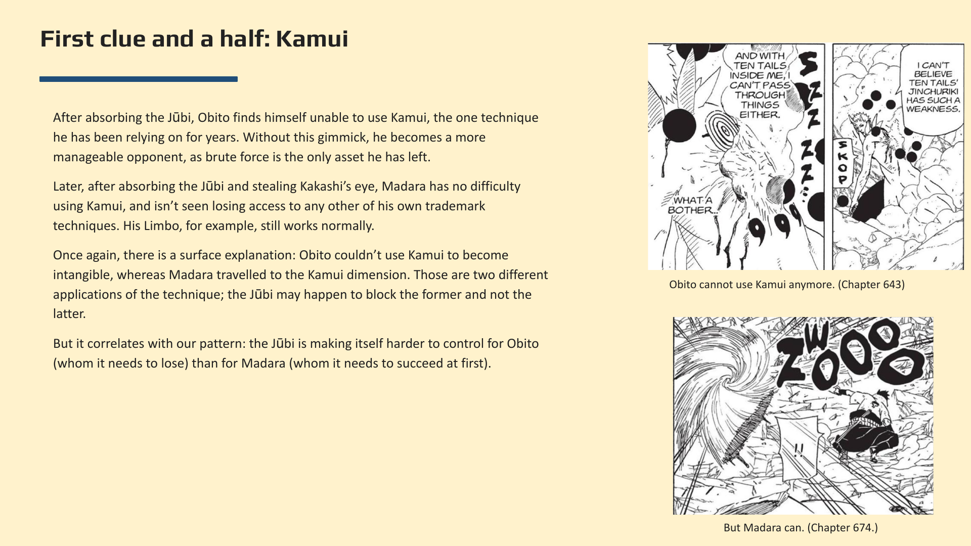 Slide 5: First clue and a half: Kamui