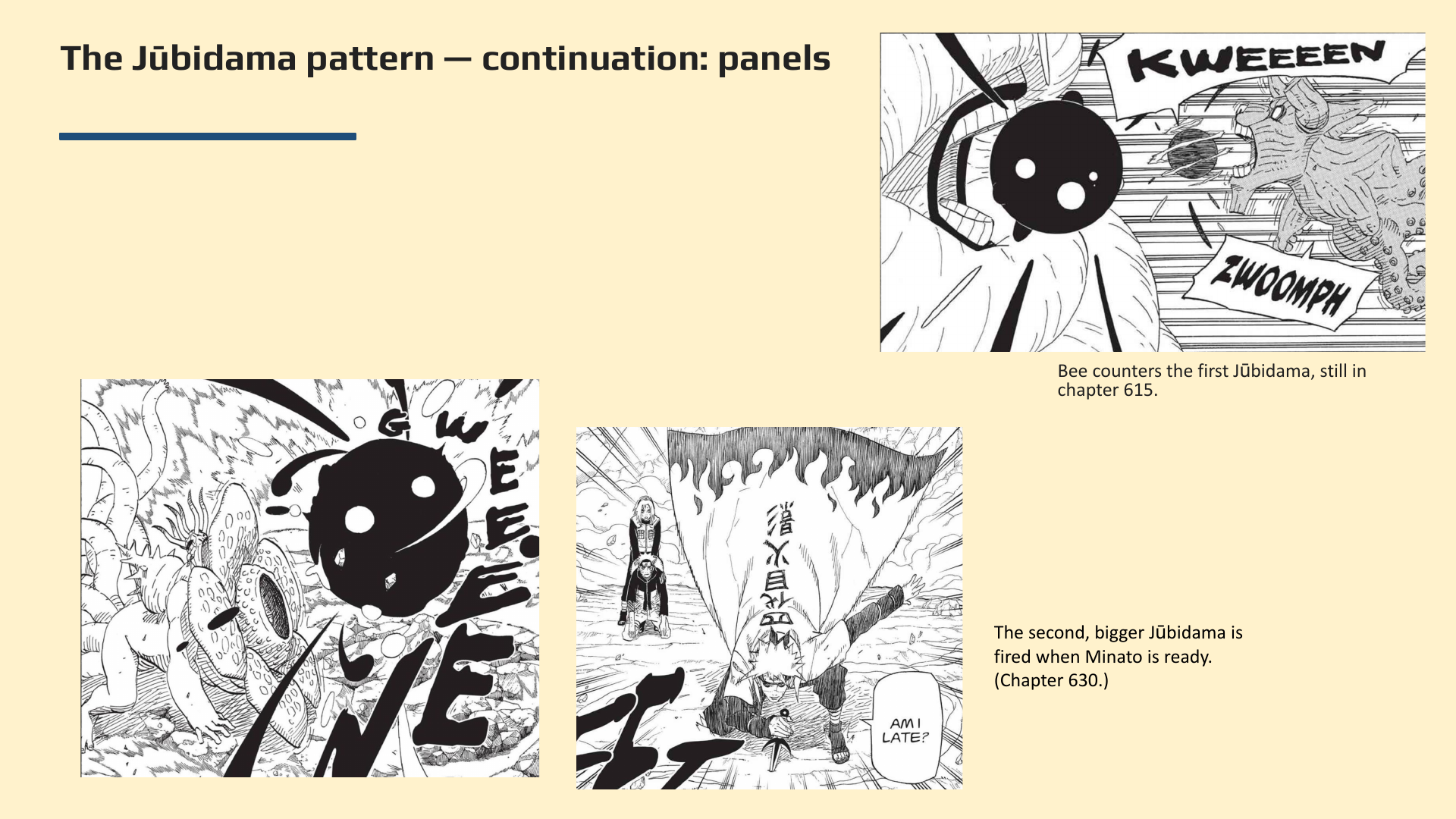 Slide 8: The Jūbidama pattern — continuation: panels