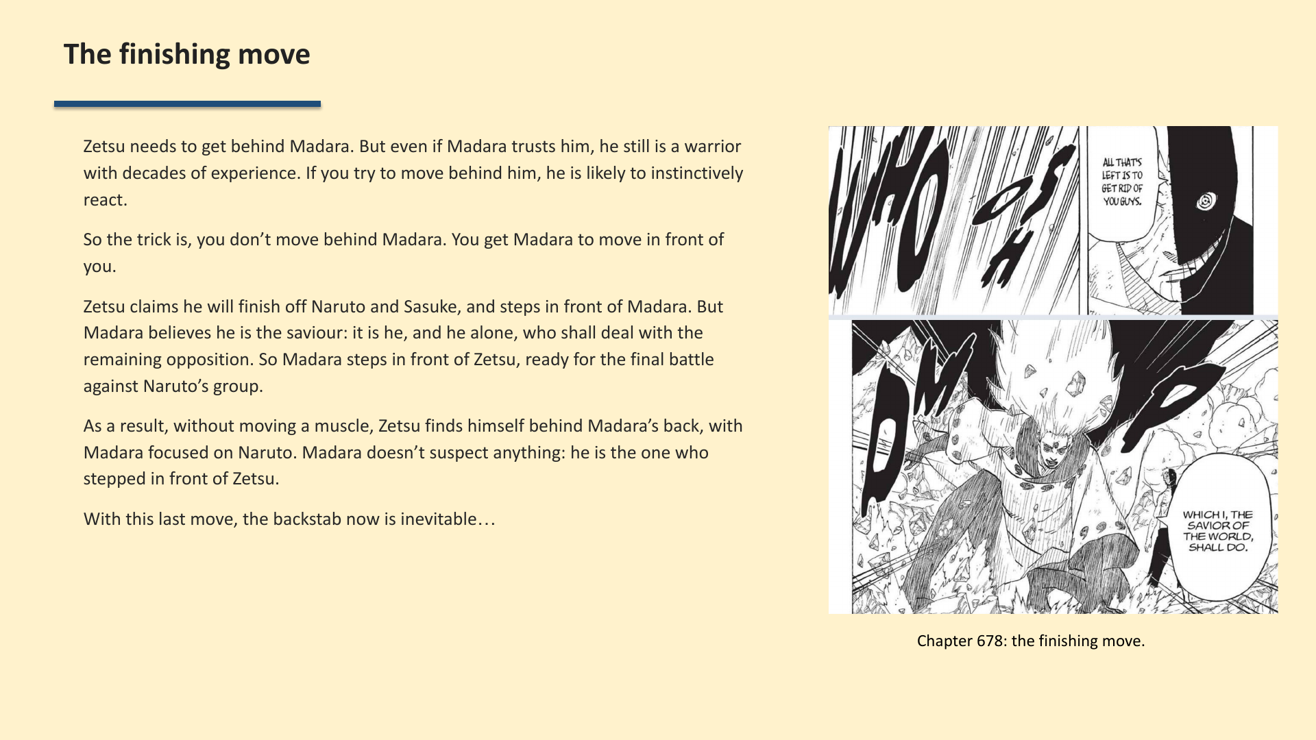 Slide 8: The finishing move