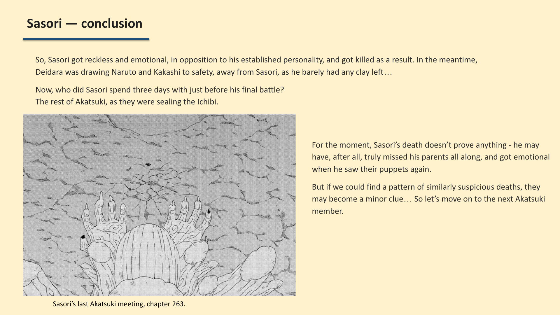 Slide 4: Sasori — conclusion