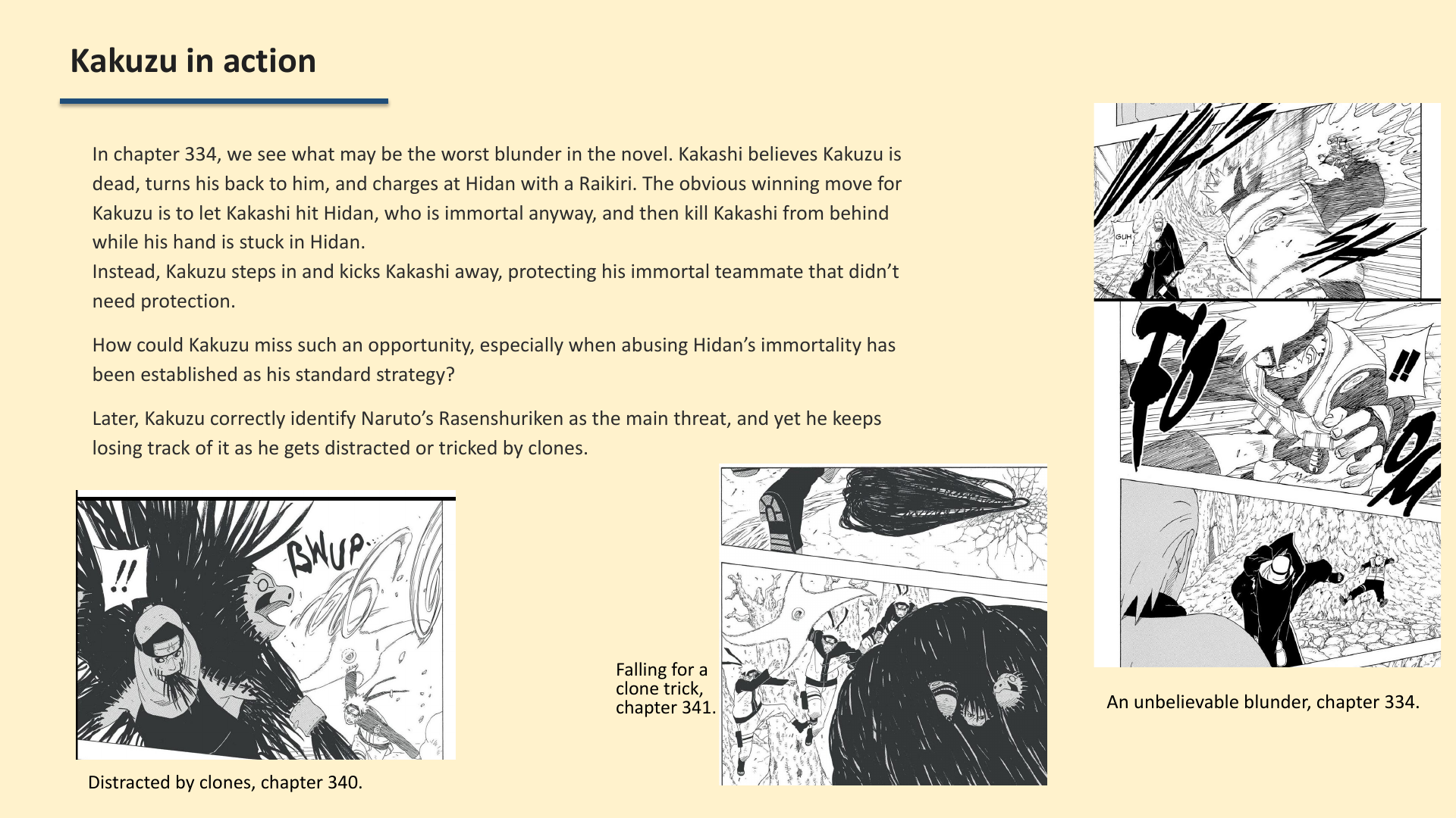 Slide 6: Kakuzu in action