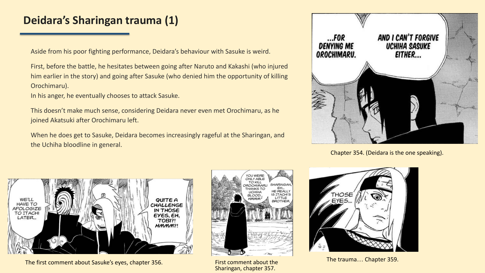 Slide 10: Deidara’s Sharingan trauma (1)