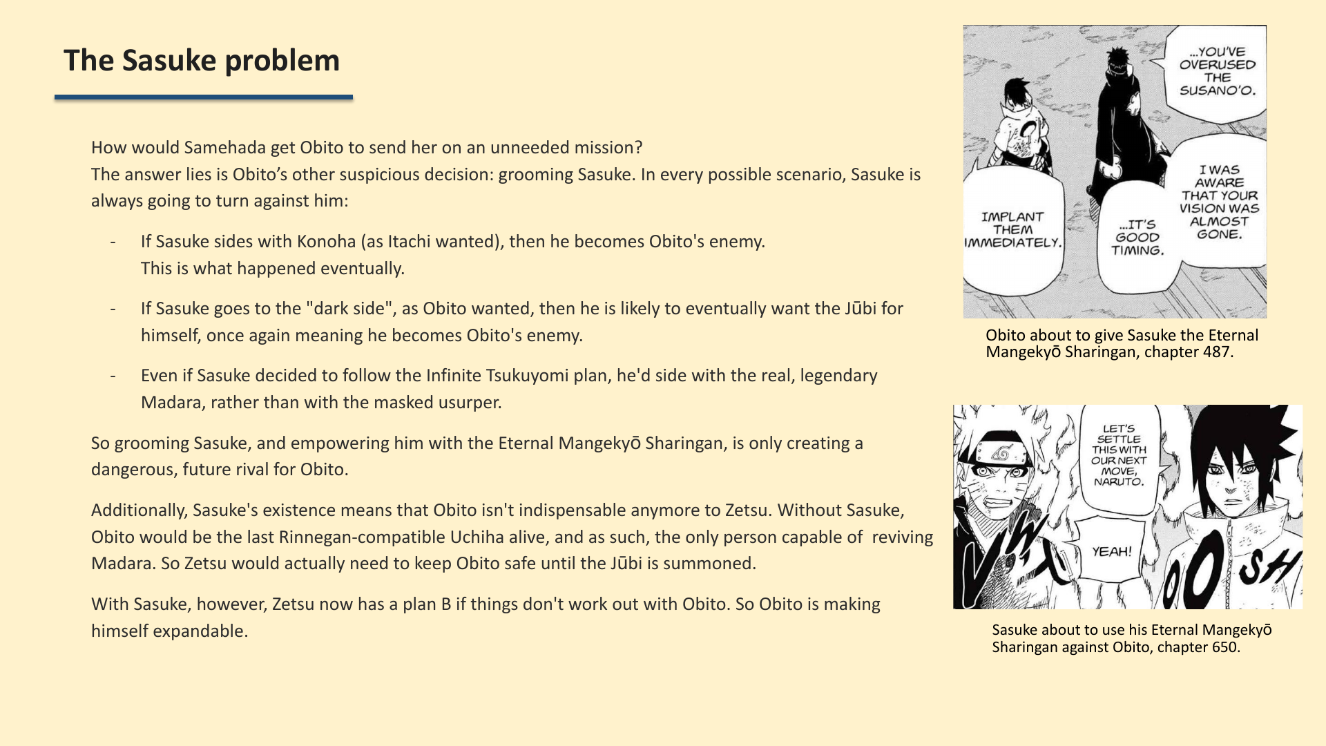 Slide 6: The Sasuke problem