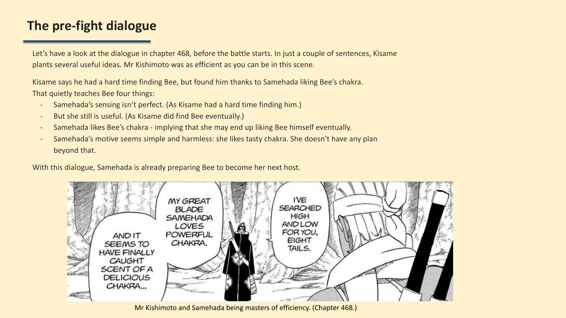 Slide 2: The pre-fight dialogue