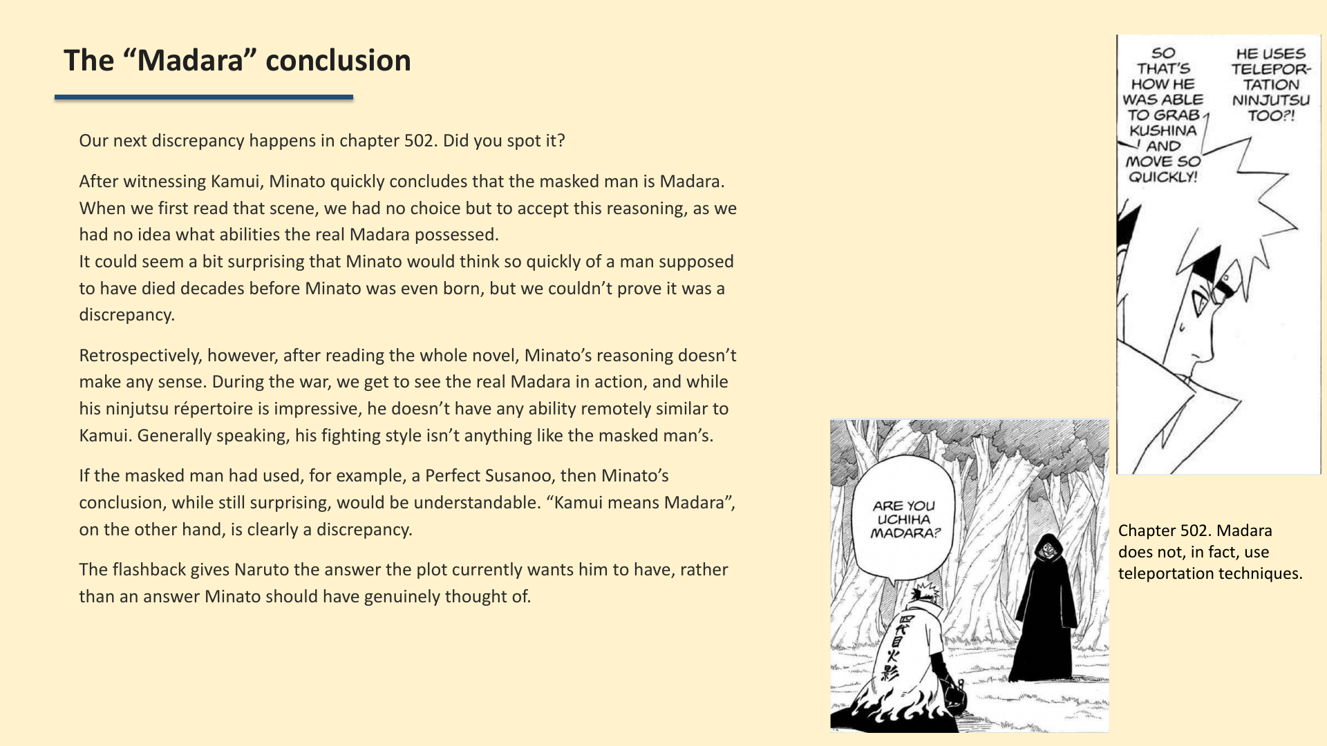 Slide 3: The “Madara” conclusion