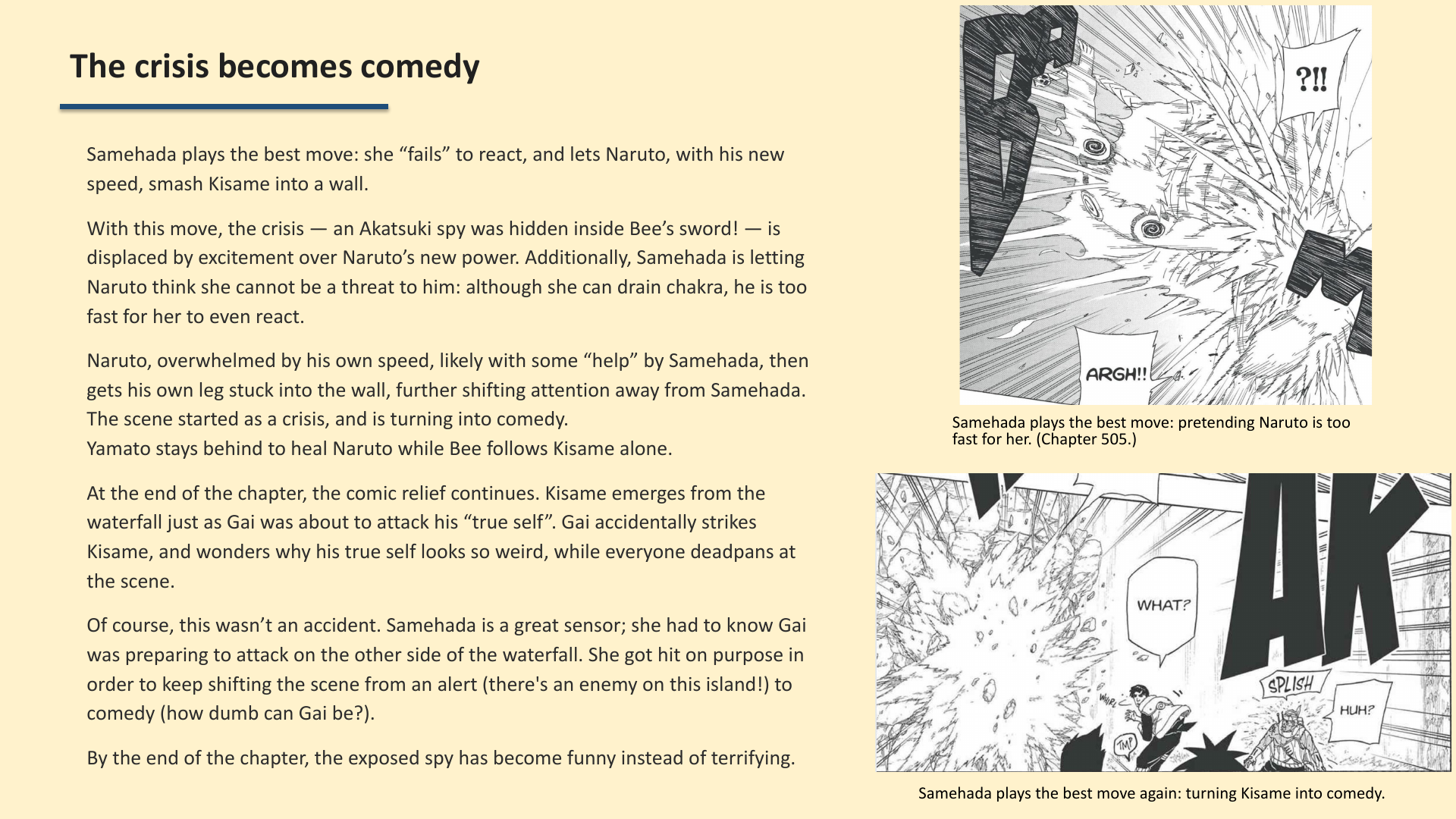 Slide 3: The crisis becomes comedy