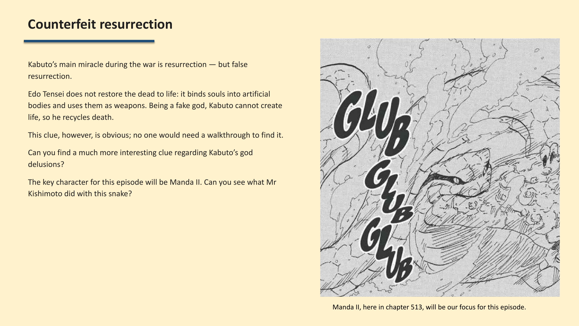 Slide 5: Counterfeit resurrection