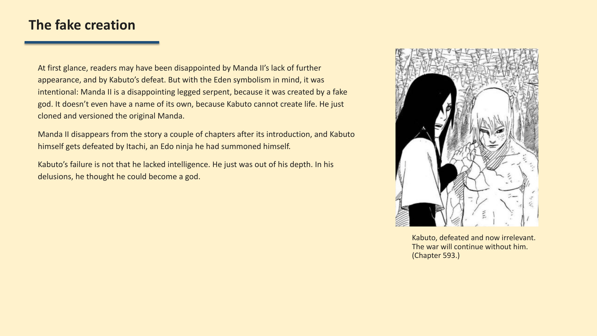 Slide 9: The fake creation