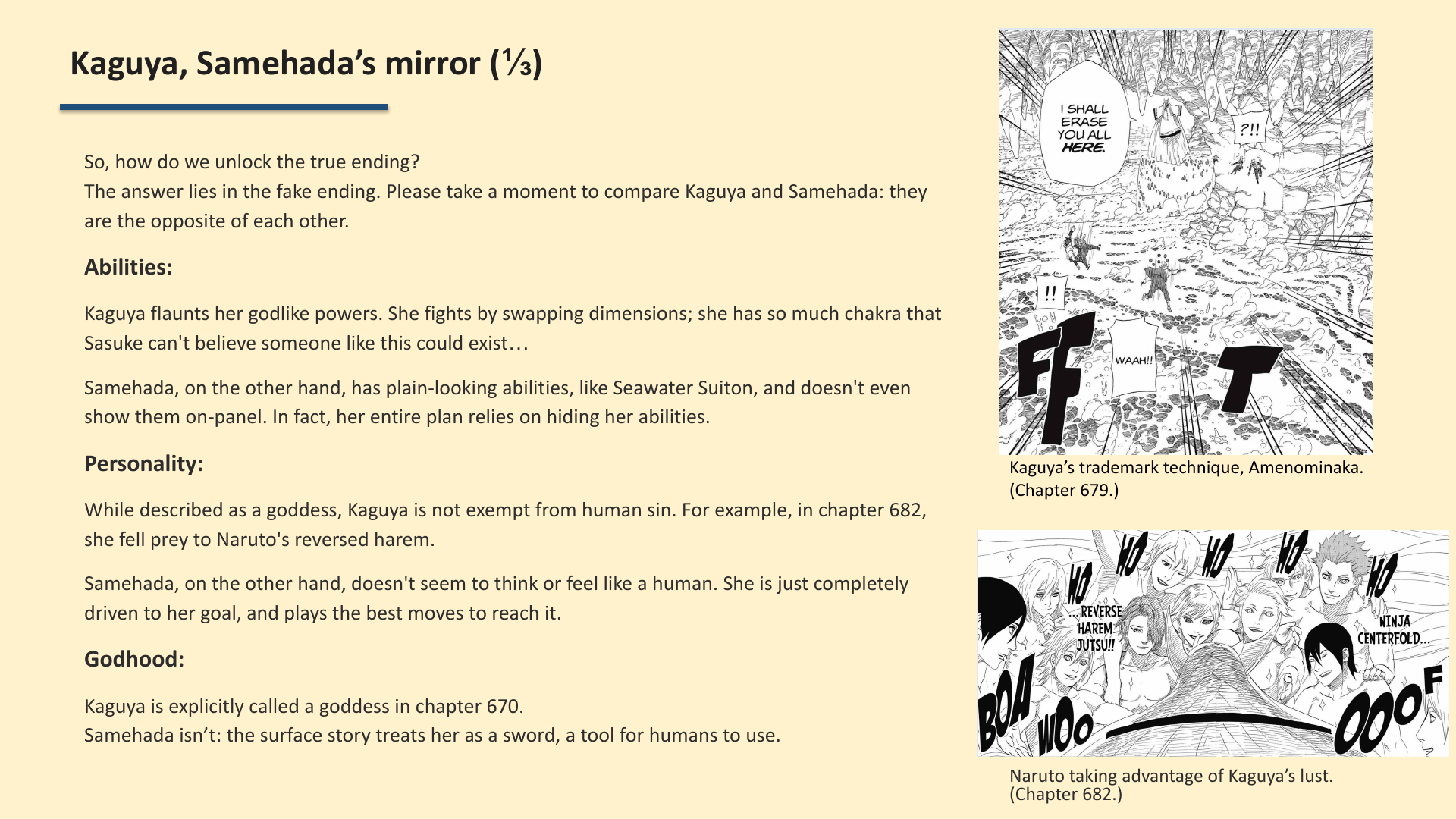 Slide 3: Kaguya, Samehada’s mirror (⅓)