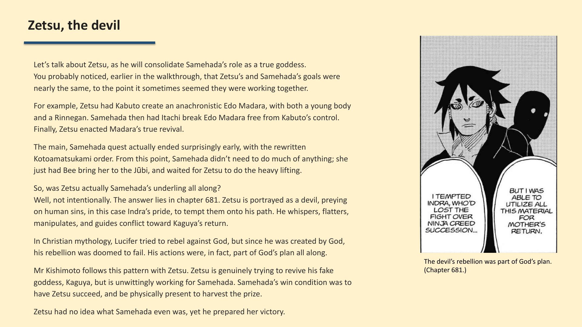 Slide 6: Zetsu, the devil