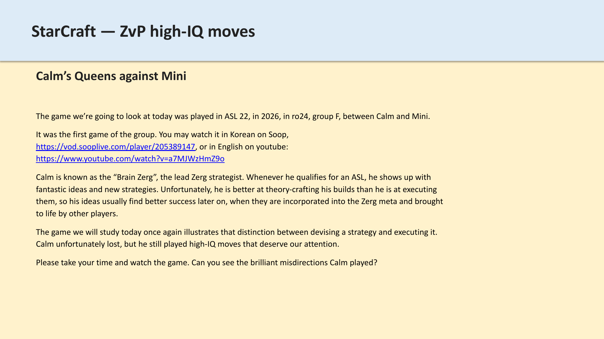 Slide 1: Calm’s Queens against Mini