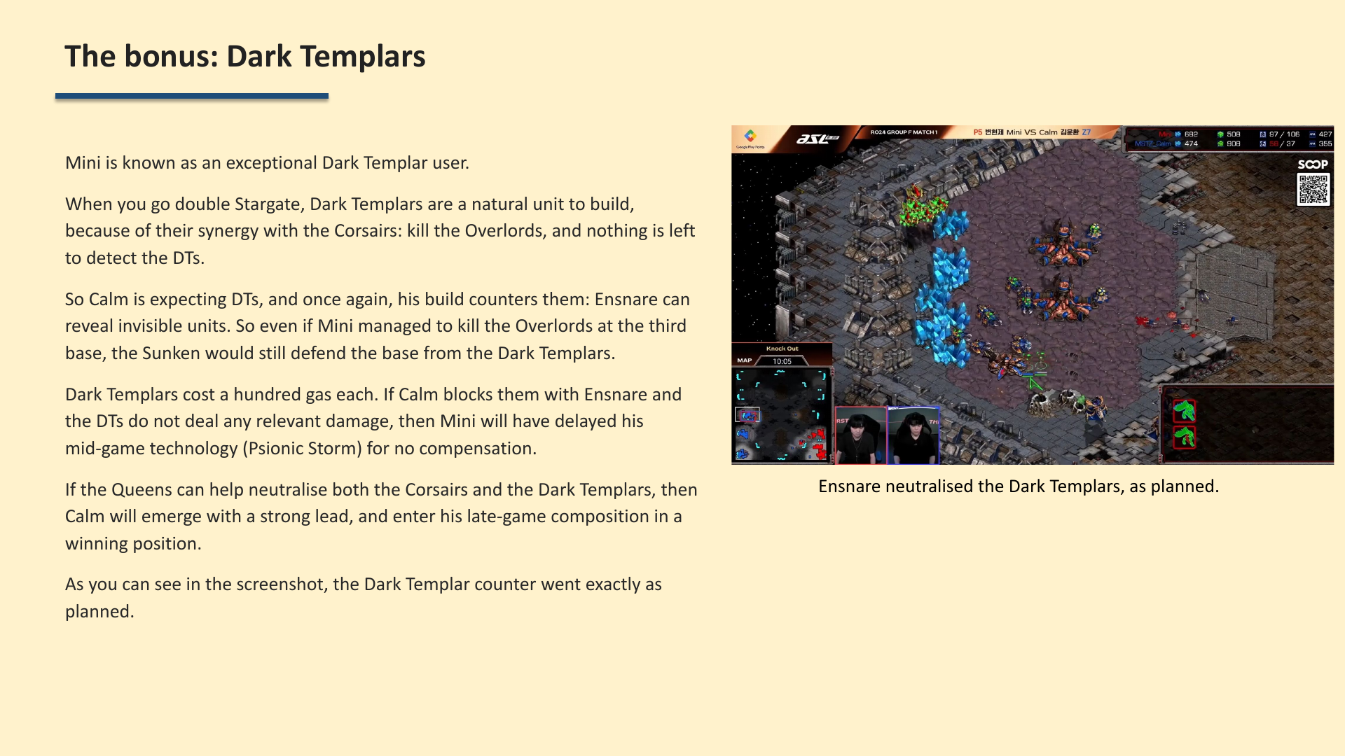Slide 6: The bonus: Dark Templars
